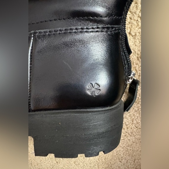 NWOT Lucky Brand Cirila Black Knee-high Leather Boots - Picture 4 of 7